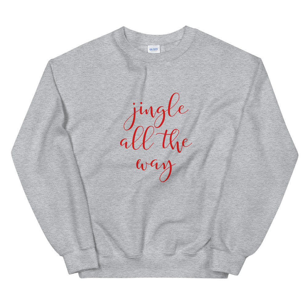Jingle all the way Unisex Sweatshirt, cute mug, festive mug, christmas mug, punny mug, holiday mug