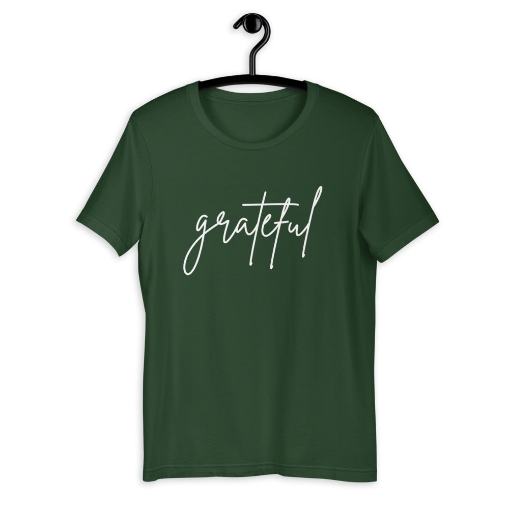 Grateful short-Sleeve Unisex T-Shirt, Friendsgiving shirt, thanksgiving shirt, cute shirt