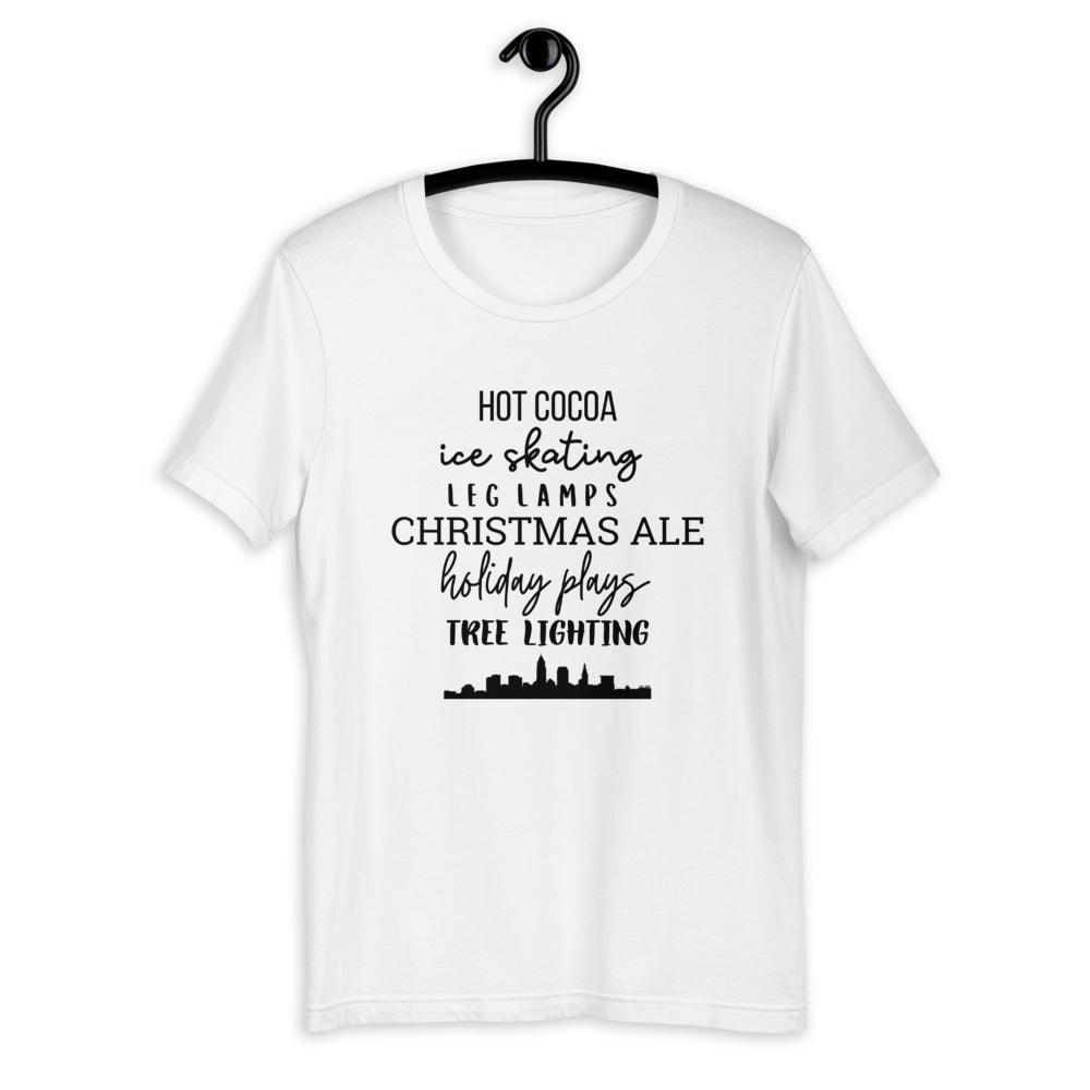 Christmas Cleveland Favorites Short-Sleeve Unisex T-Shirt, christmas shirt, punny shirt, holiday shirt, Cleveland shirt, Cleveland ohio