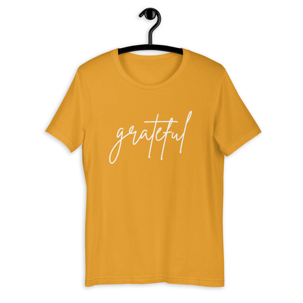 Grateful short-Sleeve Unisex T-Shirt, Friendsgiving shirt, thanksgiving shirt, cute shirt