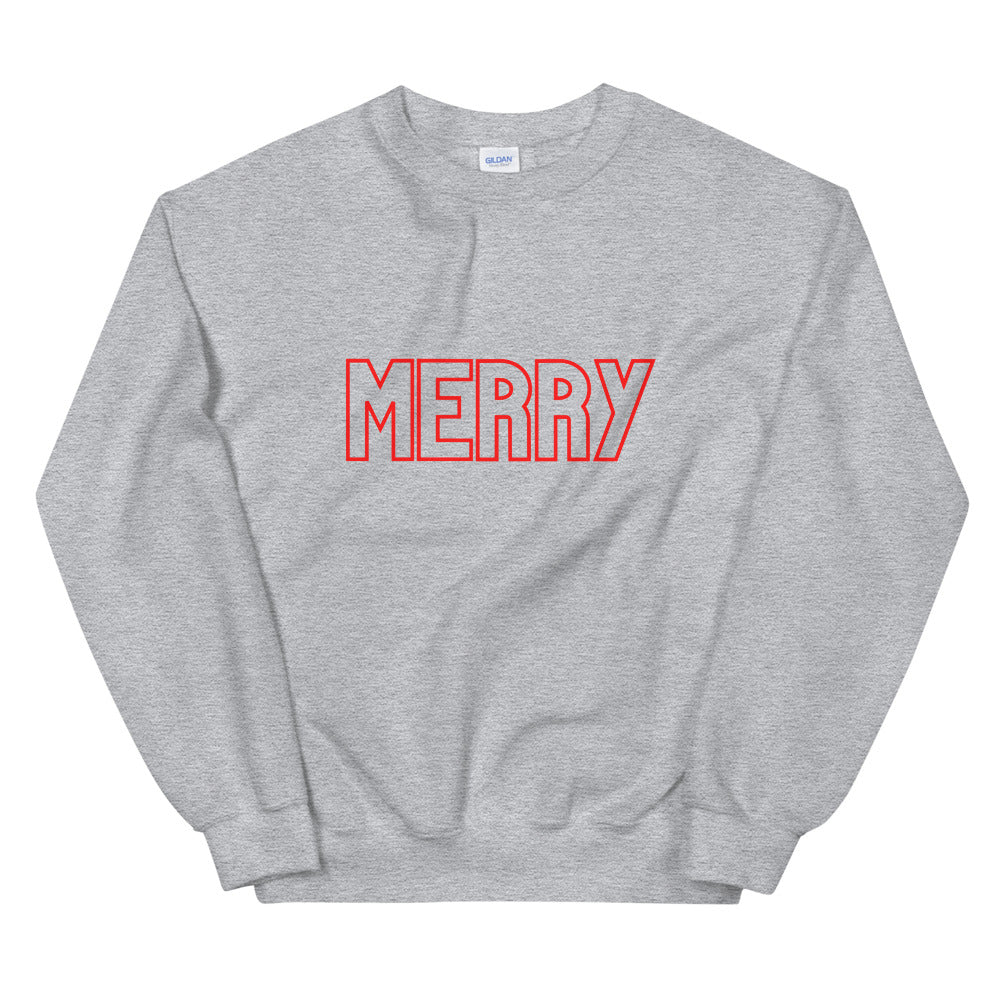 Merry Unisex Sweatshirt, christmas shirt, home alone shirt, punny shirt, holiday shirt