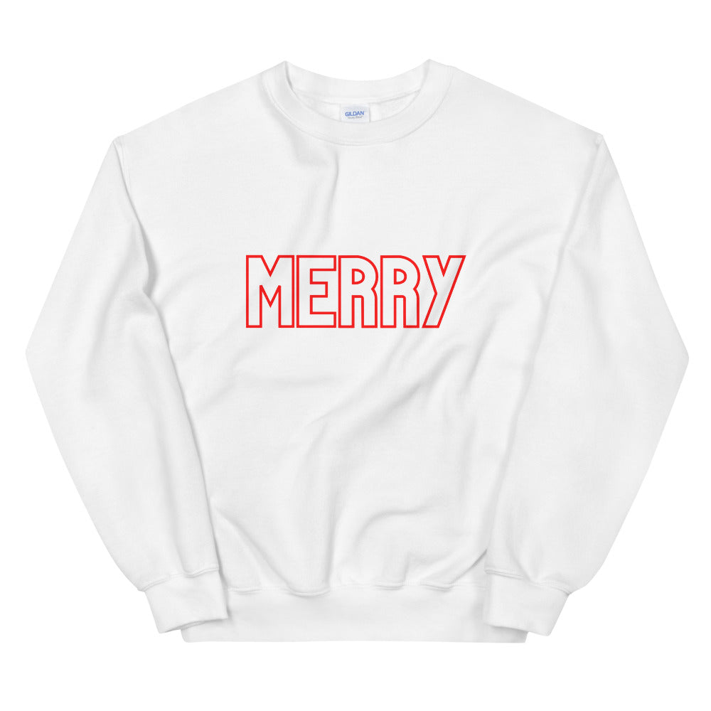 Merry Unisex Sweatshirt, christmas shirt, home alone shirt, punny shirt, holiday shirt