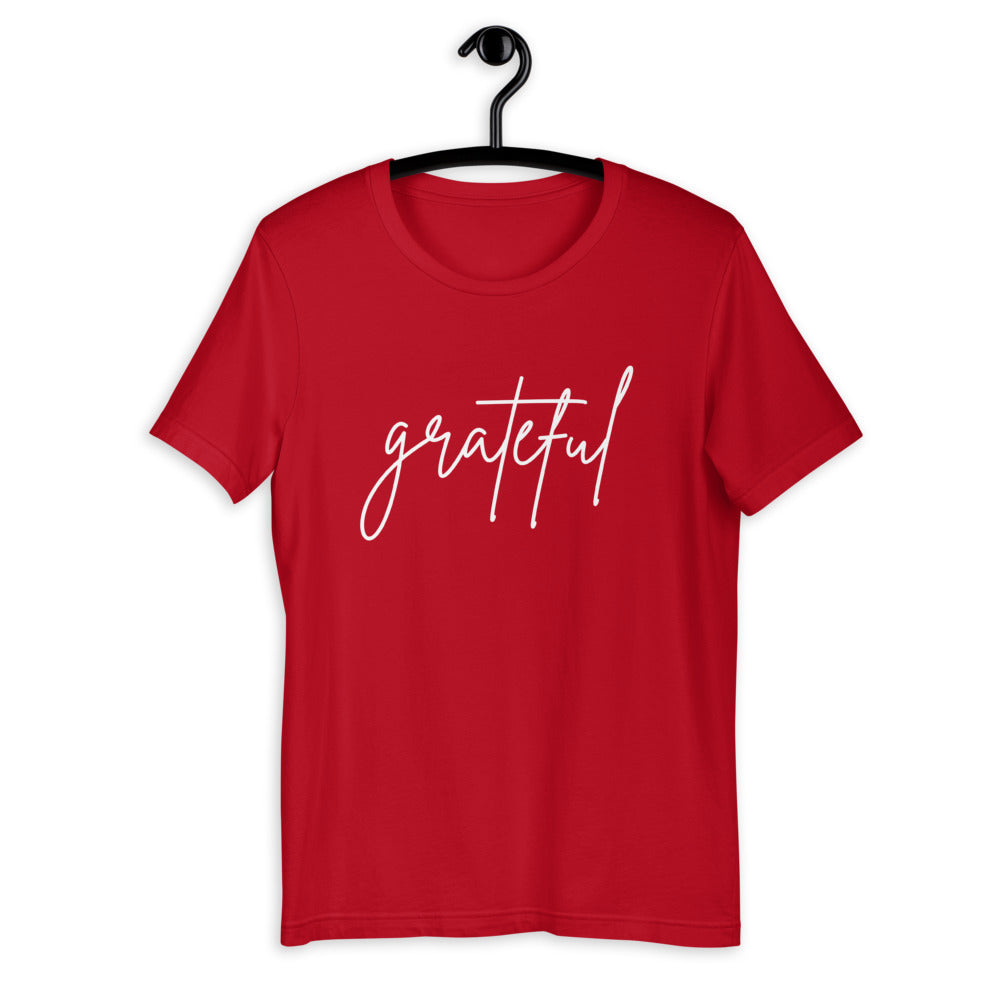 Grateful short-Sleeve Unisex T-Shirt, Friendsgiving shirt, thanksgiving shirt, cute shirt