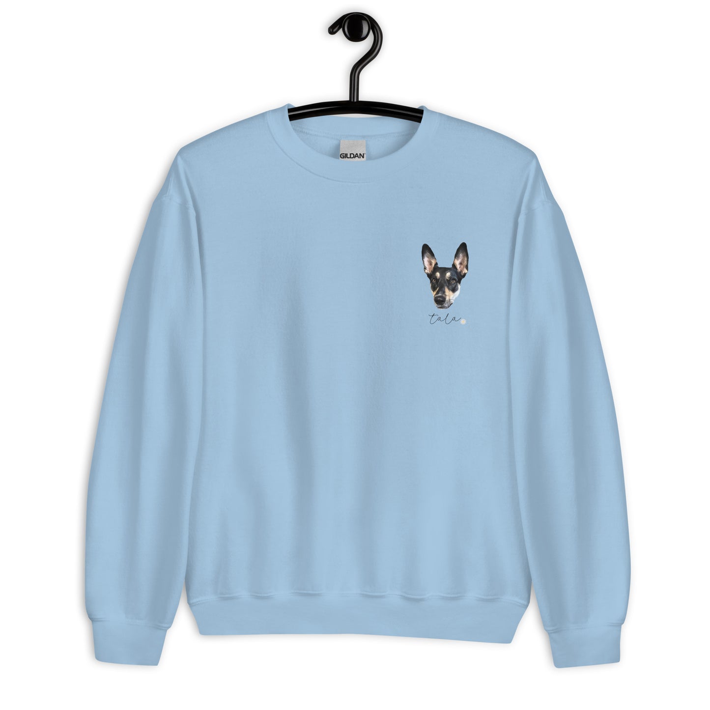 Personalized Pet Photo and Name Sweatshirt With Daisy, Custom Sweatshirt, Dog lover shirt, Spring Pullover, Dog Lover Gift