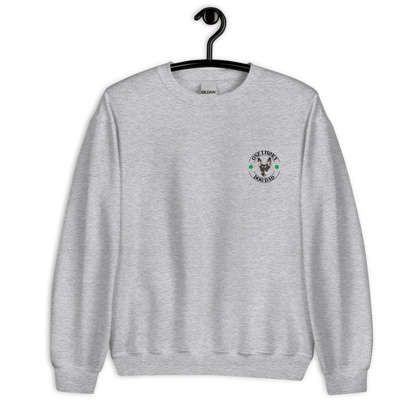 Personalized Pet One Lucky Dog Dad Sweatshirt With Pet Photo, Custom Sweatshirt, Dog lover shirt, St Patricks Day, Dog Lover Gift