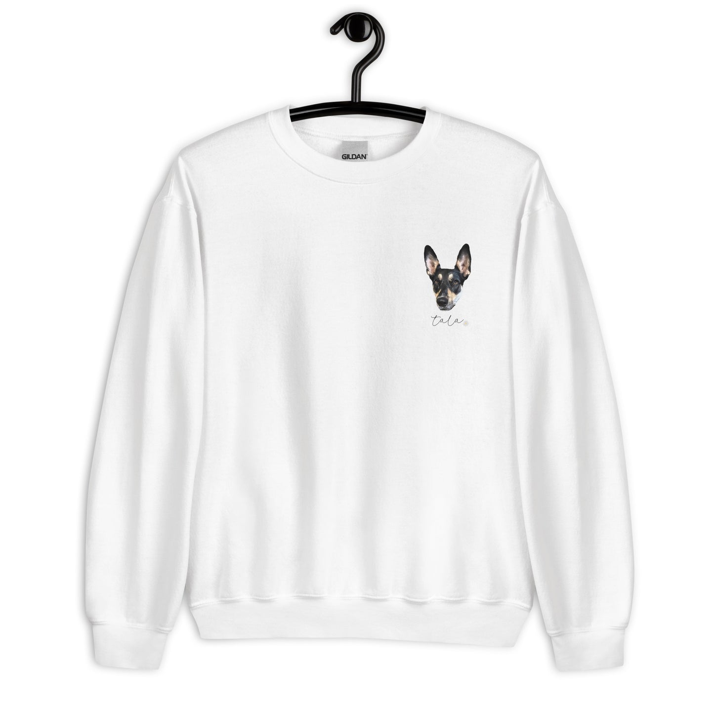 Personalized Pet Photo and Name Sweatshirt With Daisy, Custom Sweatshirt, Dog lover shirt, Spring Pullover, Dog Lover Gift