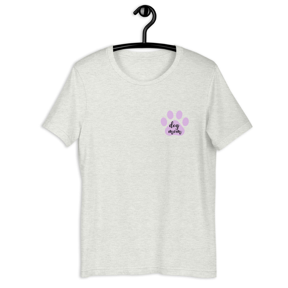 Dog mom purple paw Short-Sleeve Unisex T-Shirt, gift for her, mothers day