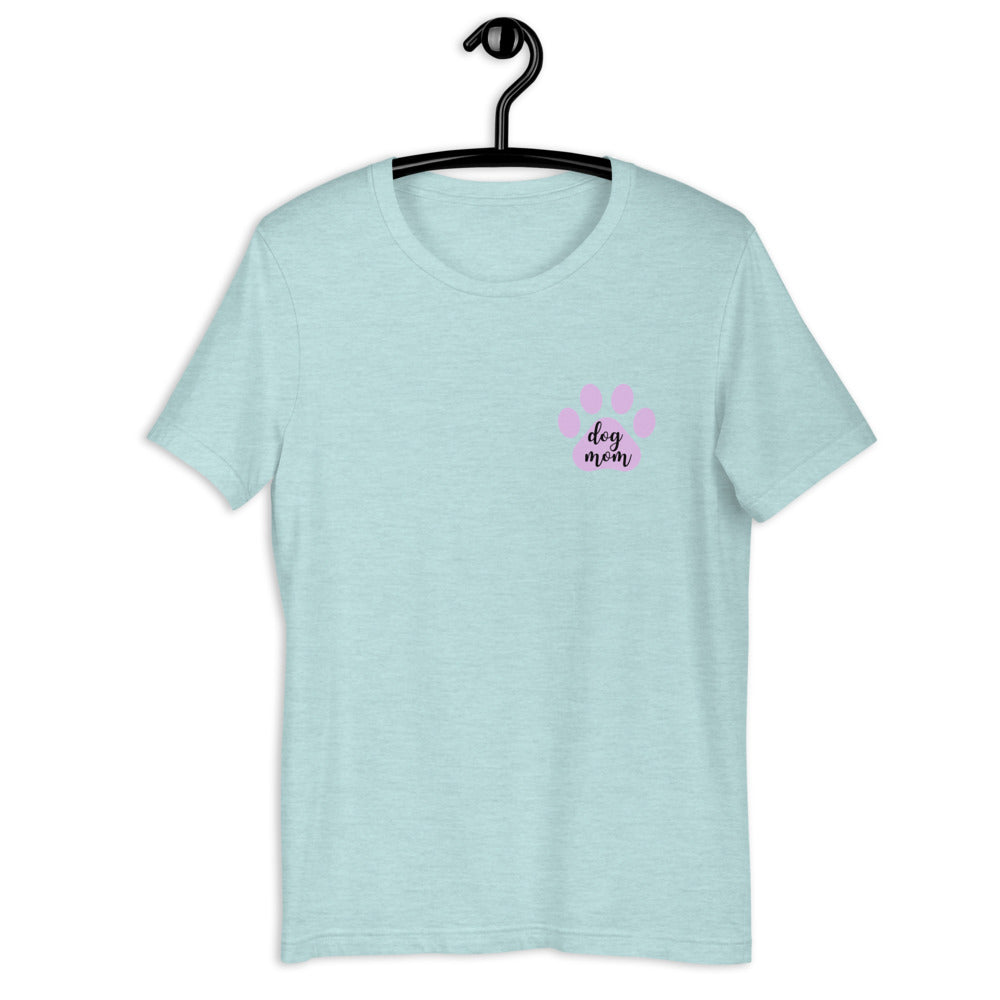 Dog mom purple paw Short-Sleeve Unisex T-Shirt, gift for her, mothers day