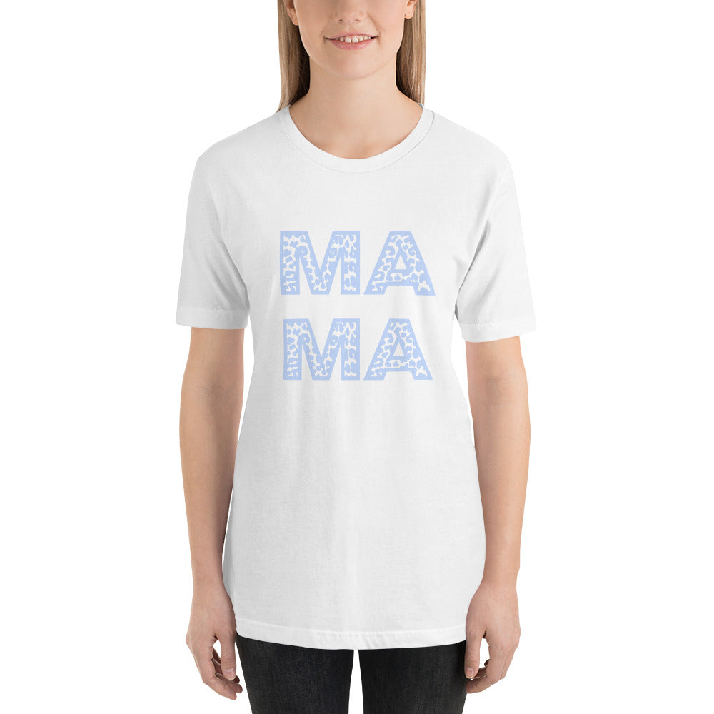 Mama blue leopard Unisex t-shirt, mothers day, gift for her, mom