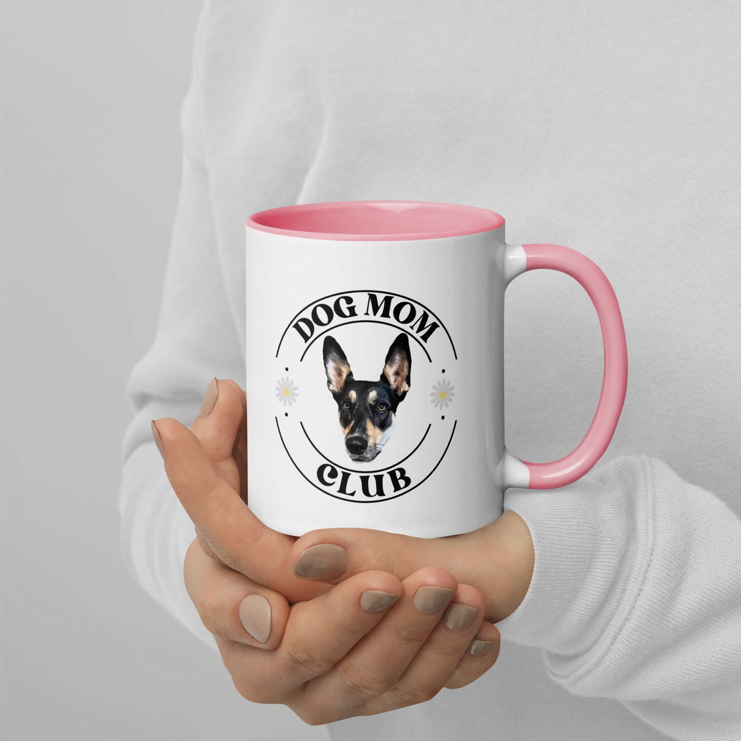 Personalized Pet Photo Dog Mom Club Colored Mug, Custom Mug, Dog Lover Mug, Spring Mug, Dog Lover Gift