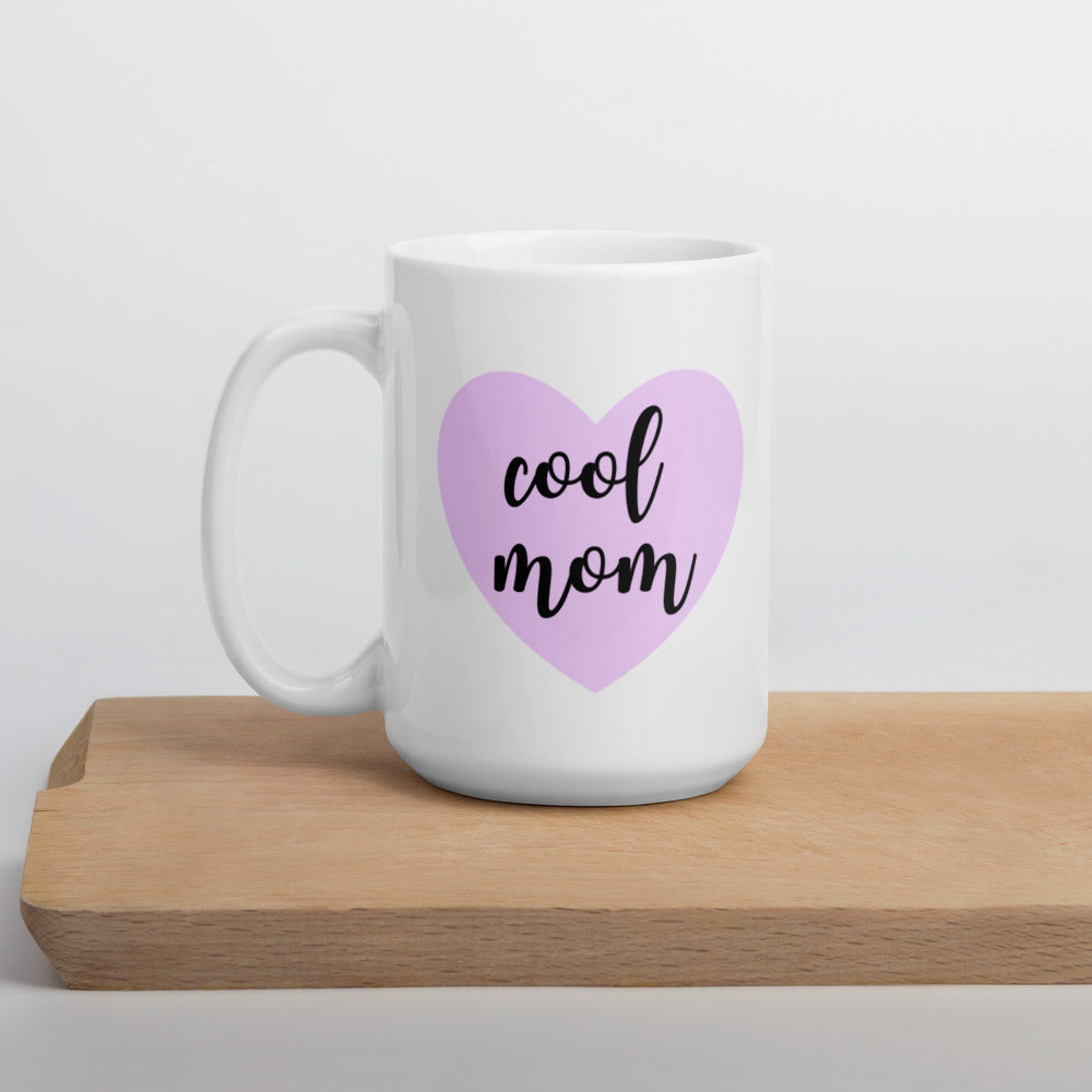 Cool mom Purple Heart mug, mothers day gift, gift for her, cute mug