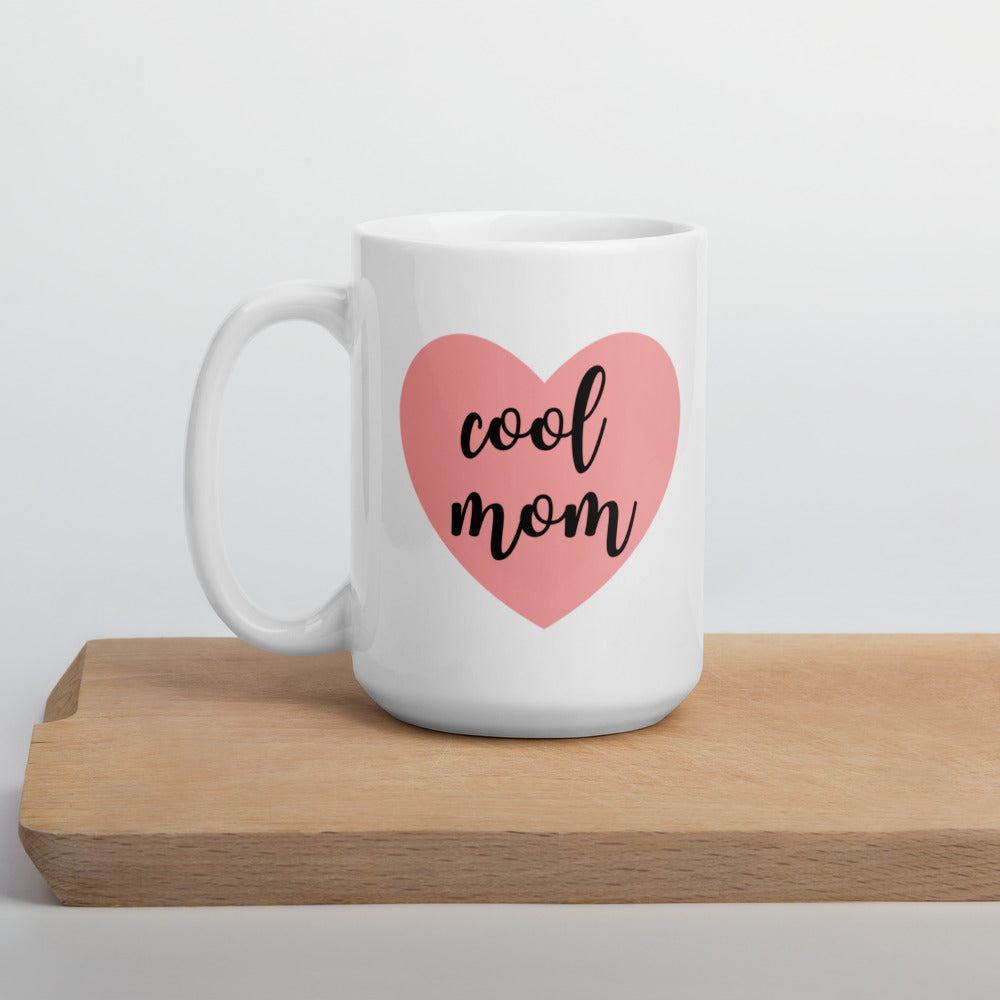 Cool mom pink heart mug, cute mug, gift for her, mothers day gift