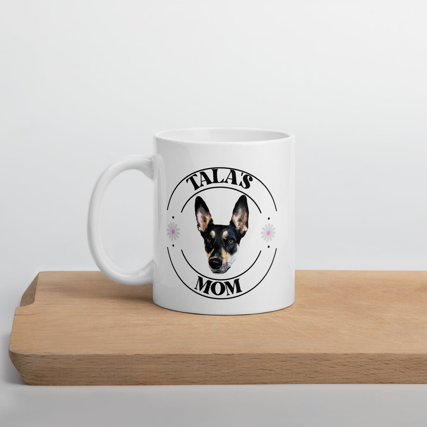 Personalized Pet Photo Pet Name's Mom Mug, Custom Mug, Dog Lover Mug, Spring Mug, Dog Lover Gift