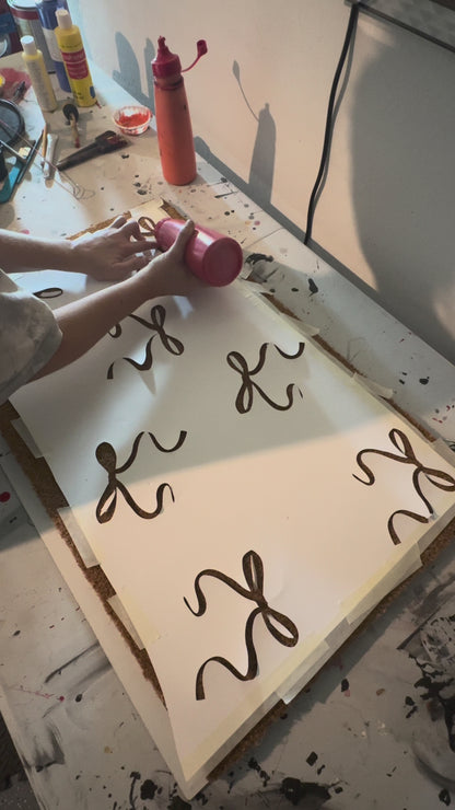 Christmas Red Bow doormat