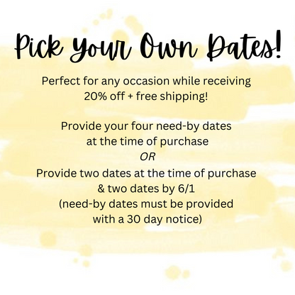 Personalized Date Doormat Club Subscription