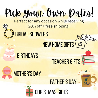 Personalized Date Doormat Club Subscription