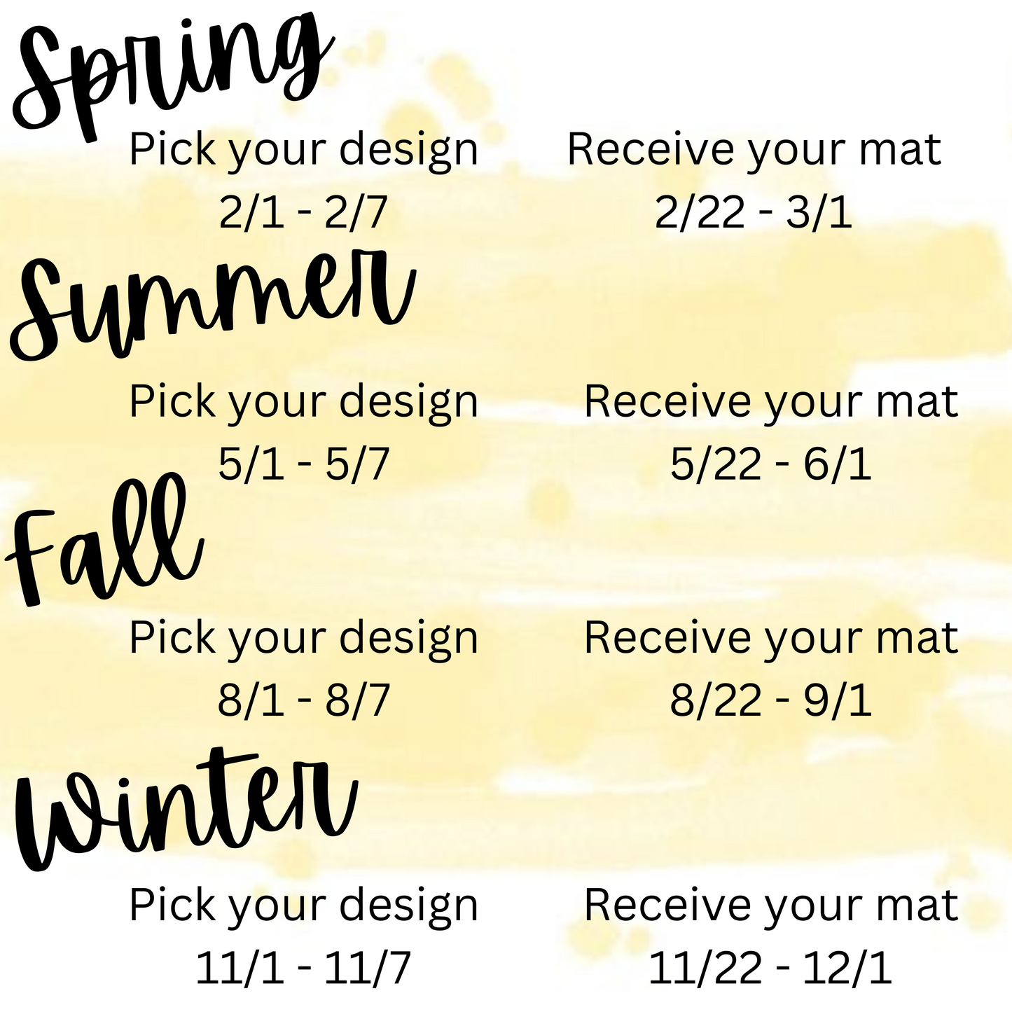 Seasonal Doormat Club Subscription