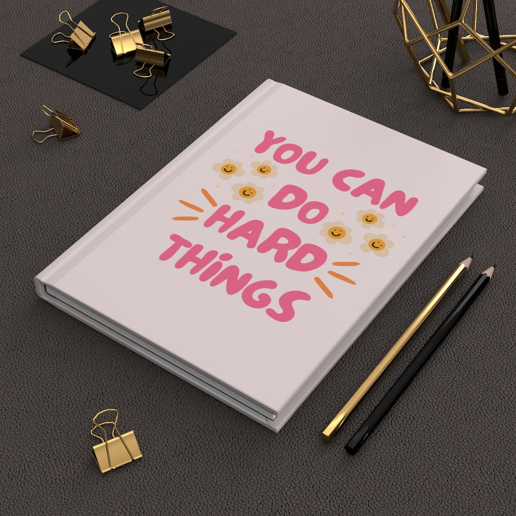 You Can Do Hard Things Pink Boss Babe Hardcover Journal Matte