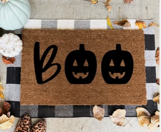 Boo Jack-O-Lantern Fall Doormat