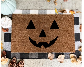 Pumpkin Face Fall Doormat