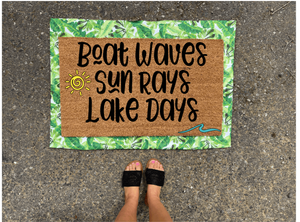 Boat Waves, Sun Rays, Lake Days Doormat