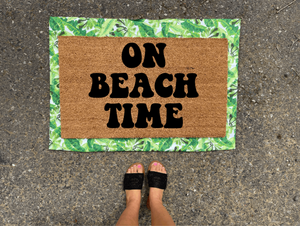 On Beach Time Doormat