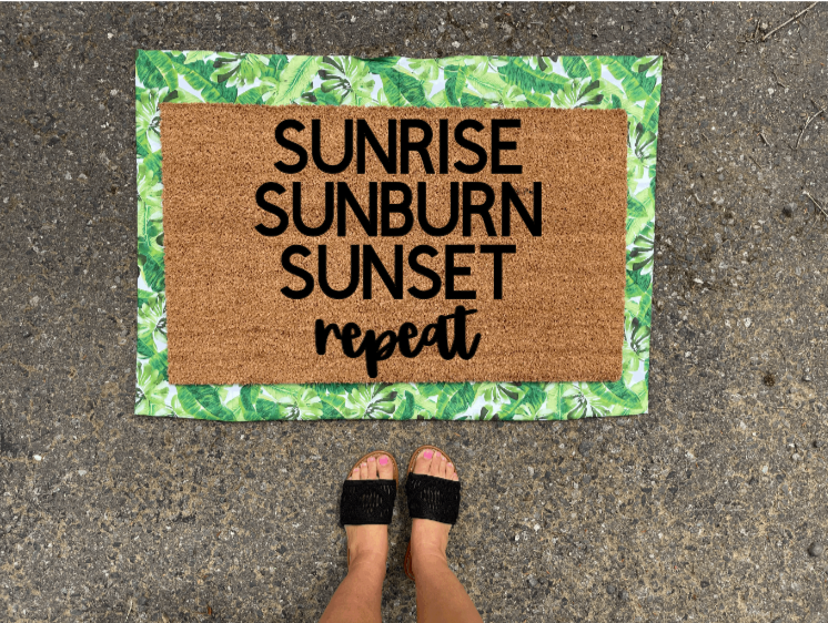 Sunrise, sunburn, sunset, repeat Doormat