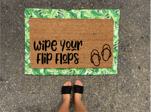 Wipe your flip flops Doormat