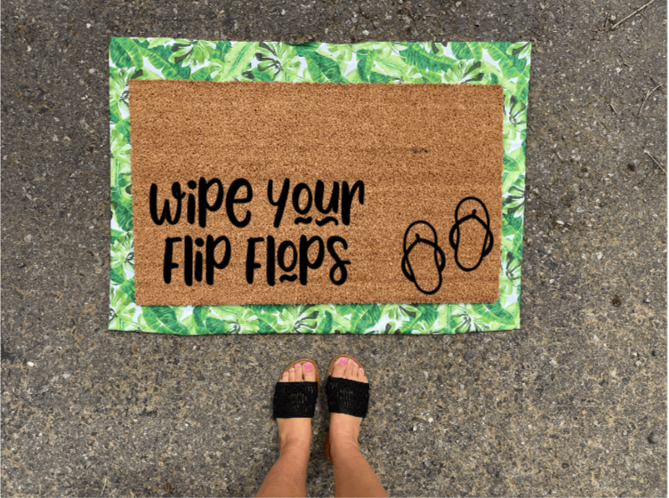 Wipe your flip flops Doormat