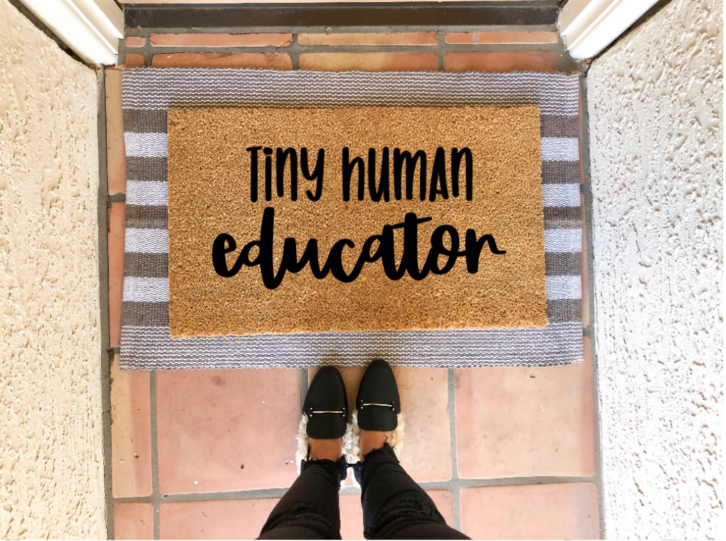 Tiny Human Educator Doormat