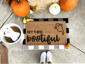 Hey there Bootiful doormat, funny doormat, witch doormat, Halloween doormat, fall doormat