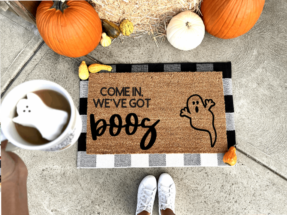Come In We've Got Boos doormat, funny doormat, witch doormat, Halloween doormat, fall doormat