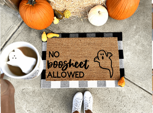 No Boosheet Allowed Doormat, funny doormat, witch doormat, Halloween doormat, fall doormat