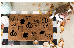 Fall Theme Doormat, funny doormat, witch doormat, Halloween doormat, fall doormat