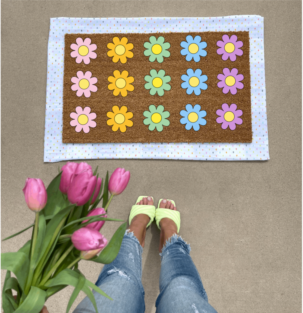 Spring Flower Power Doormat