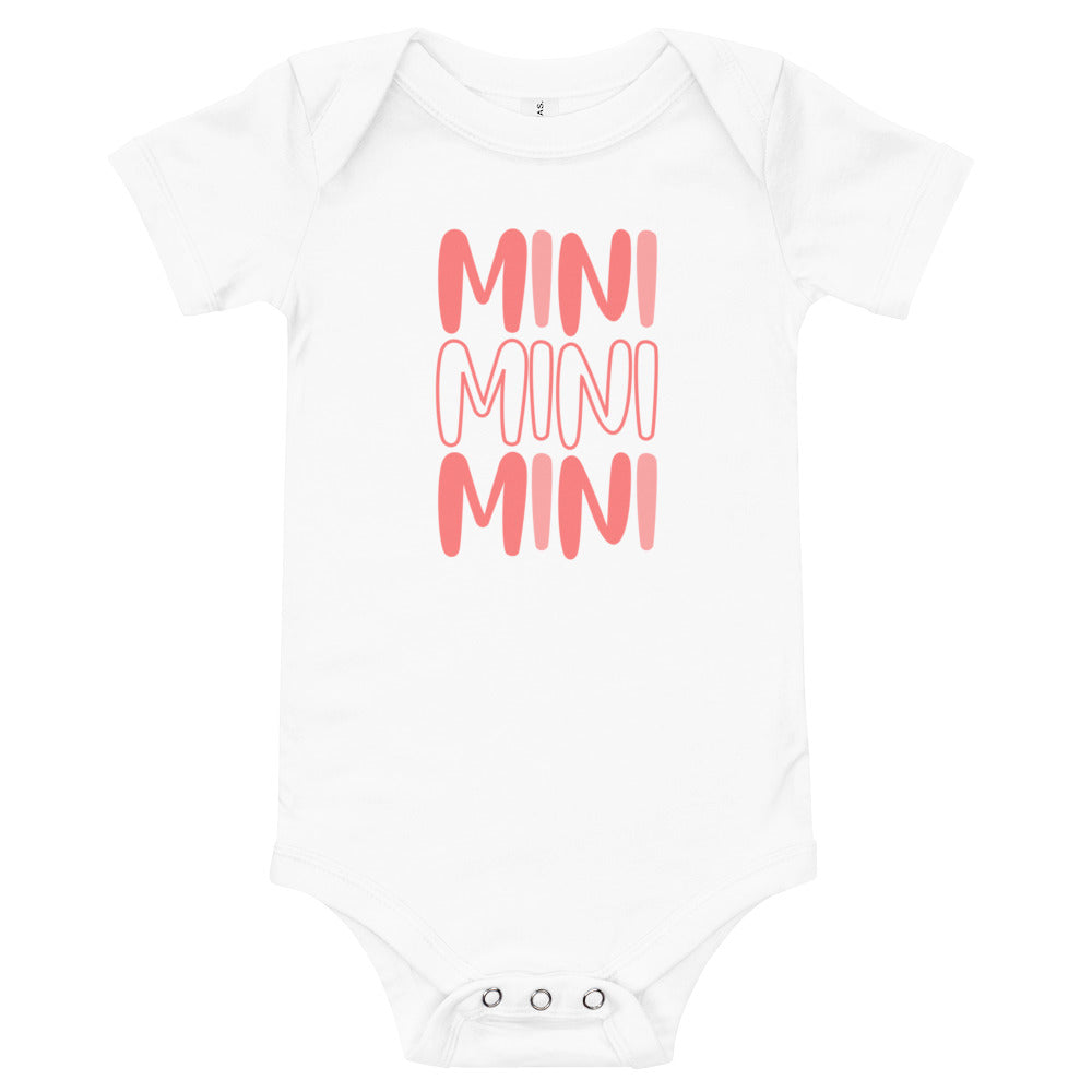 Triple Pink Mini short sleeve onesie