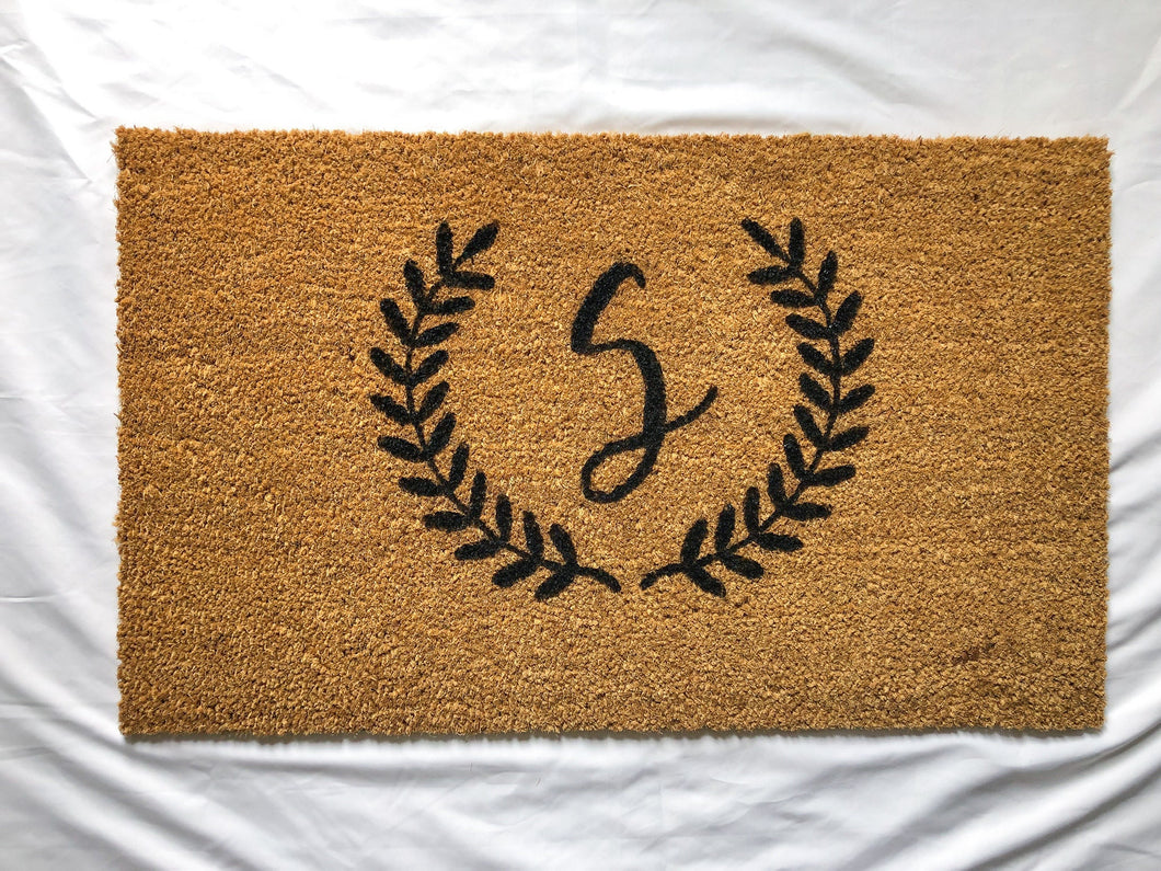 initial/monogram doormat