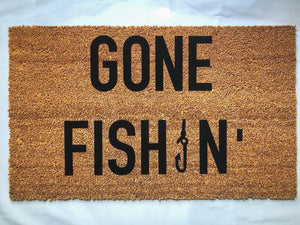 Gone fishin doormat