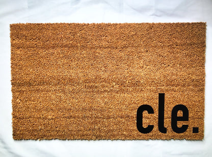 Cle doormat, Cleveland ohio, housewarming gift
