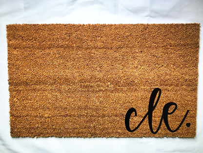 Cle doormat, Cleveland ohio, housewarming gift