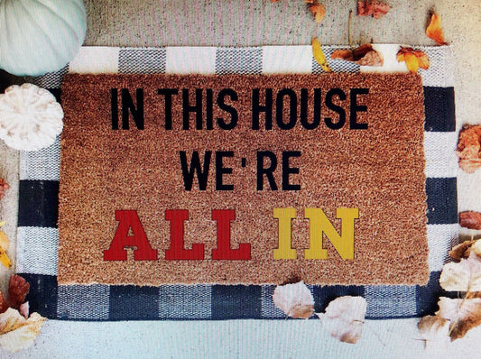 In this house we&#39;re all in cleveland cavaliers doormat