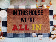 Load image into Gallery viewer, In this house we&#39;re all in cleveland cavaliers doormat
