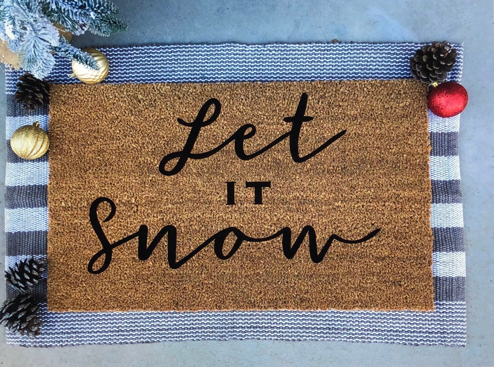 Let it Snow Doormat, Christmas Doormat
