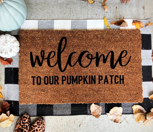 Welcome to Our Pumpkin Patch – Fall Doormat
