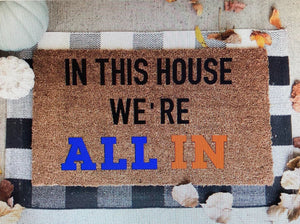 In this house we&#39;re all in cleveland cavaliers doormat