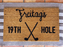 Load image into Gallery viewer, Personalized golf doormat - 19th hole
