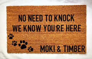 No need to knock - the dogs doormat