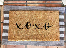 Load image into Gallery viewer, xoxo doormat with/without hearts, valentines day, cute doormat, valentines day mat, valentine, heart doormat, love doormat
