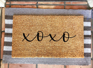 xoxo doormat with/without hearts, valentines day, cute doormat, valentines day mat, valentine, heart doormat, love doormat