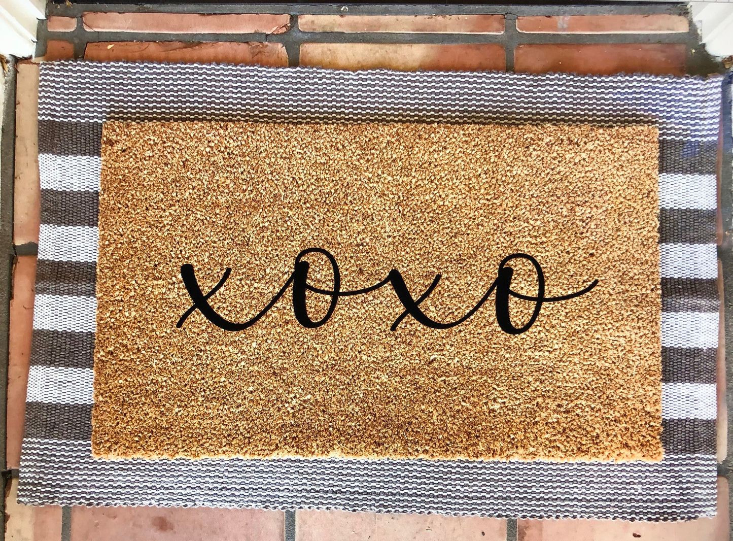 xoxo doormat with/without hearts, valentines day, cute doormat, valentines day mat, valentine, heart doormat, love doormat